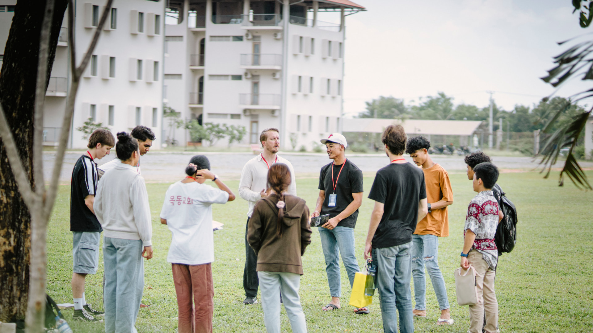 Evangelism training outdoors